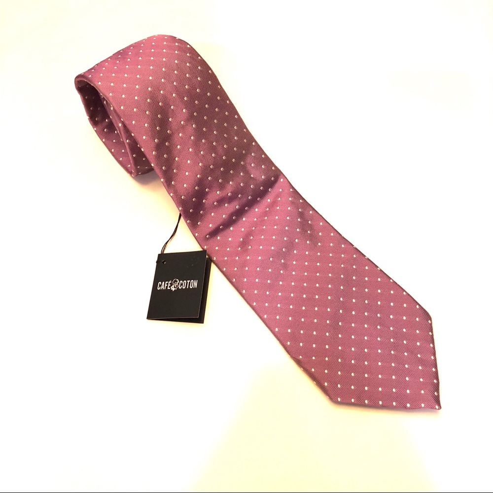 Café Coton 100% Silk Men’s Dotted Tie - Ceylon 2